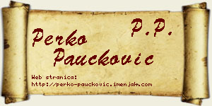 Perko Paučković vizit kartica